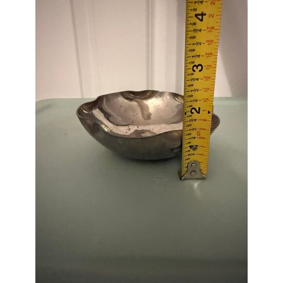 Vintage Nutmeg Pewter SWR | Scalloped Bowl and Plate Set - Picture 10 of 10
